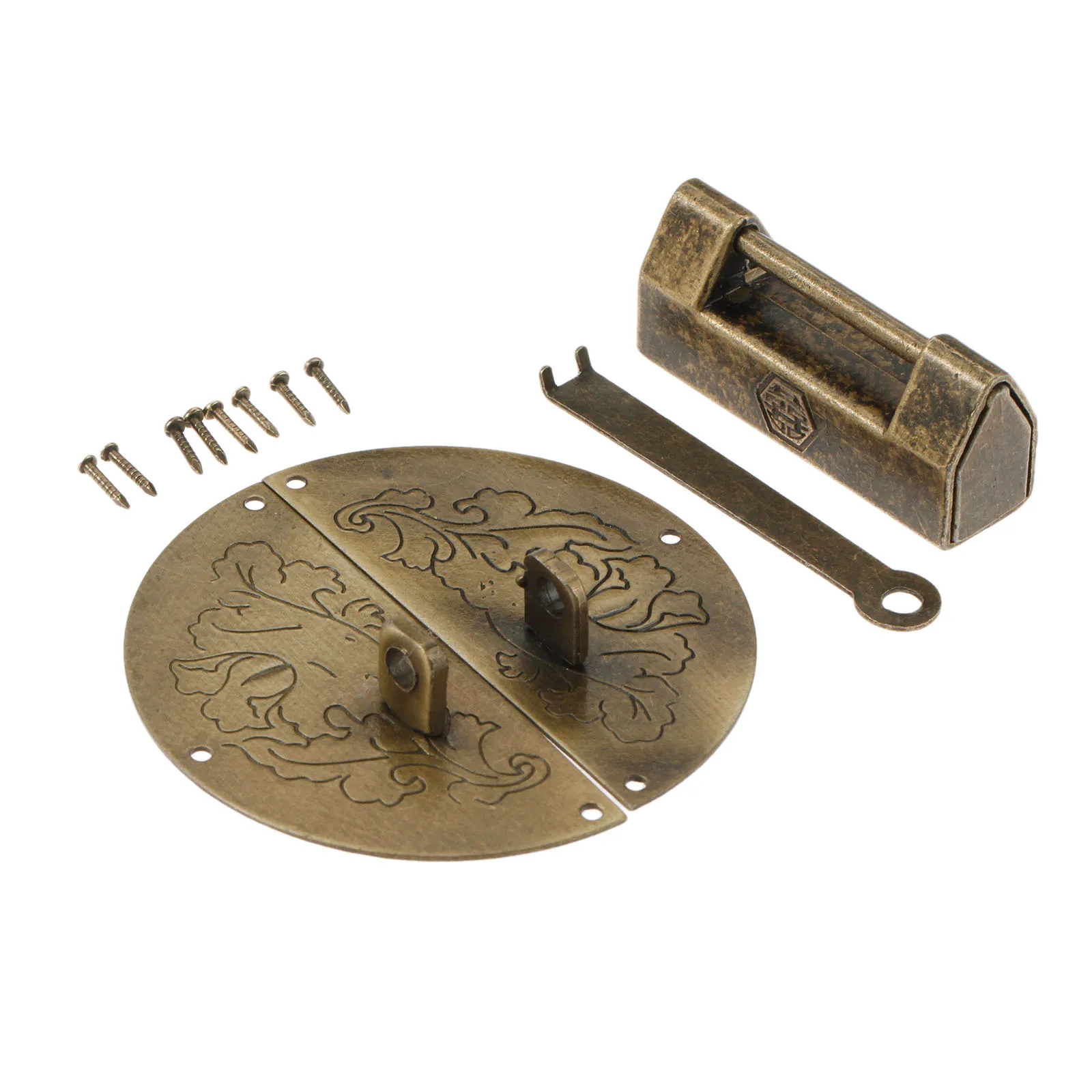 Декоративный замок DRELD для мебели китайский старый + античная коробка