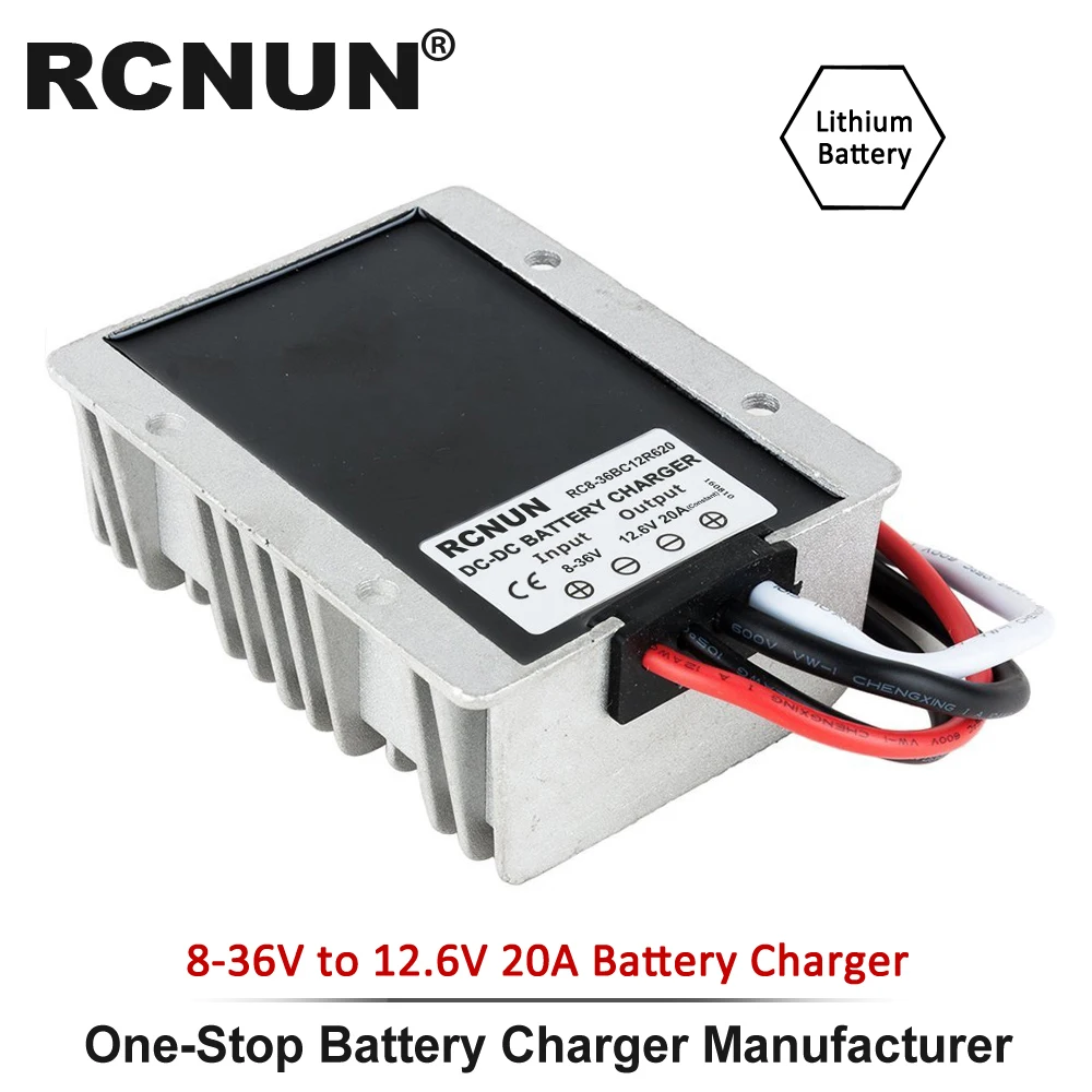 12.6V 20A Lithium Преобразователь постоянного тока зарядное устройство 8-36 в 12 В до 12,6 в 13,8 В 20A повышающий понижающий стабилизатор напряжения постоянный ток выход с CE RoHS - Цвет: 12.6V 20A Lithium