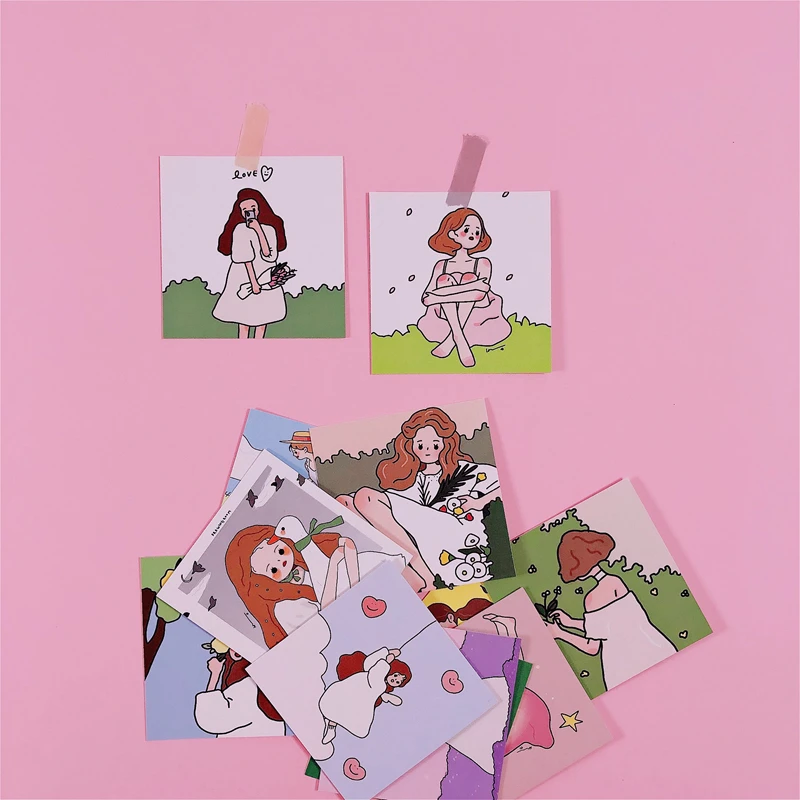 Ins стильная наклейка для открыток мультяшная фотонаклейка ручной аккаунт альбом