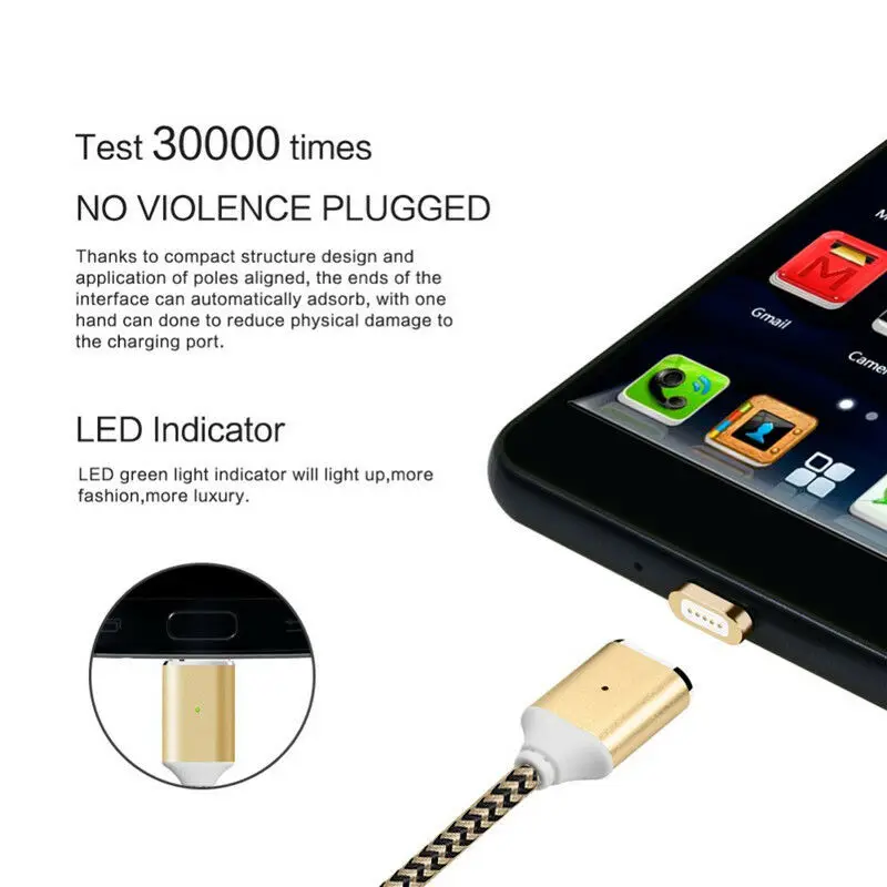 Фото 3/6/10ft Магнитный Micro Тип usb C IOS Зарядное устройство передачи данных кабель для iPhone и 3/6/10ft Магнитный Micro Тип usb C IOS Зарядное устройство передачи данных кабель для iPhone и