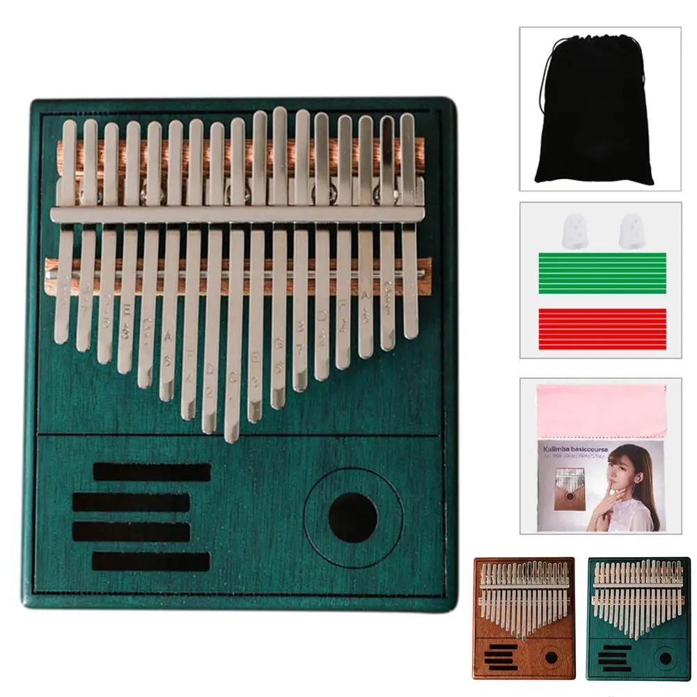 Kalimba 17 ключей набор для фортепиано тюнинг молоток ключ наклейки легкий высокое