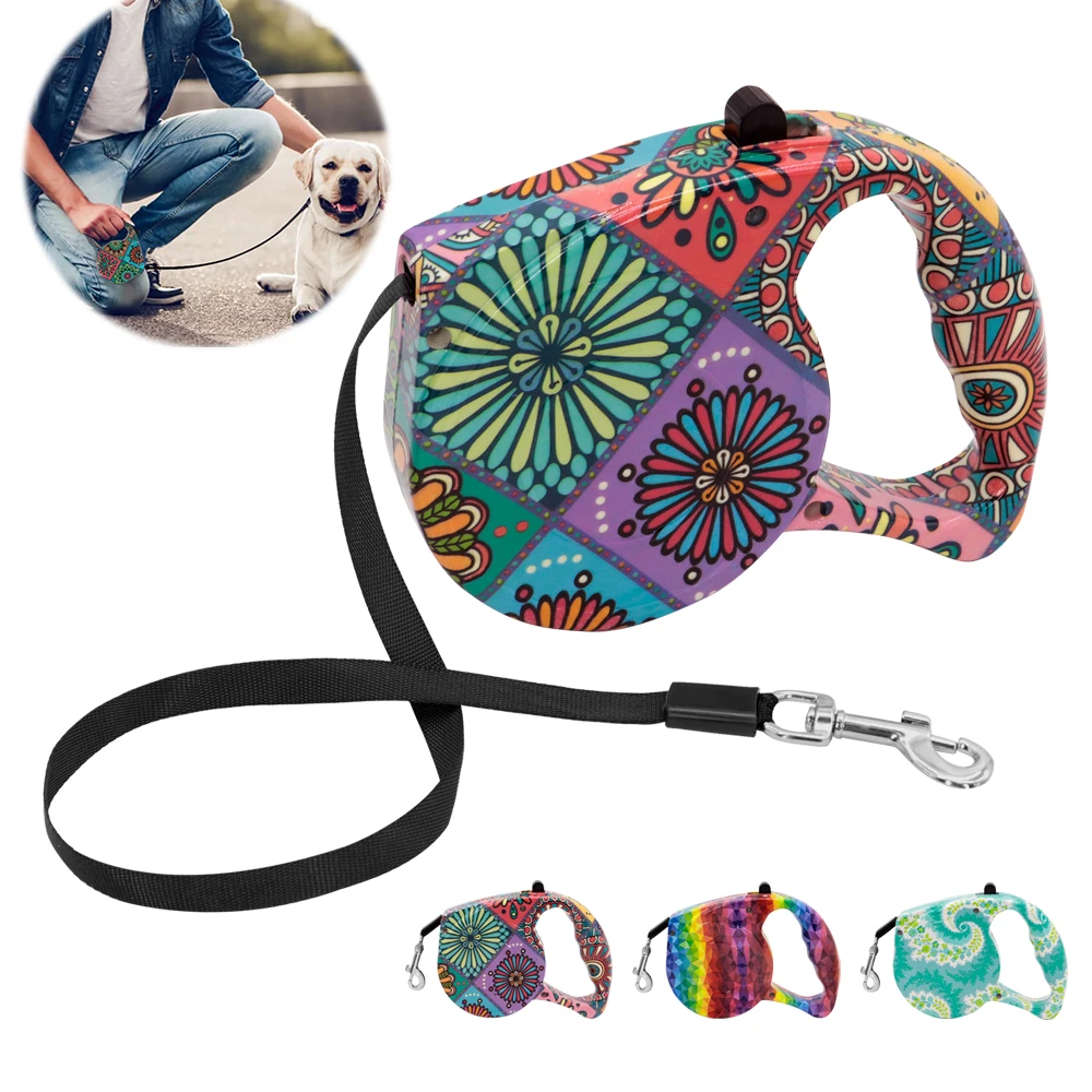 Выдвижной Нейлоновый Поводок для собак 5 м поводок и домашних животных