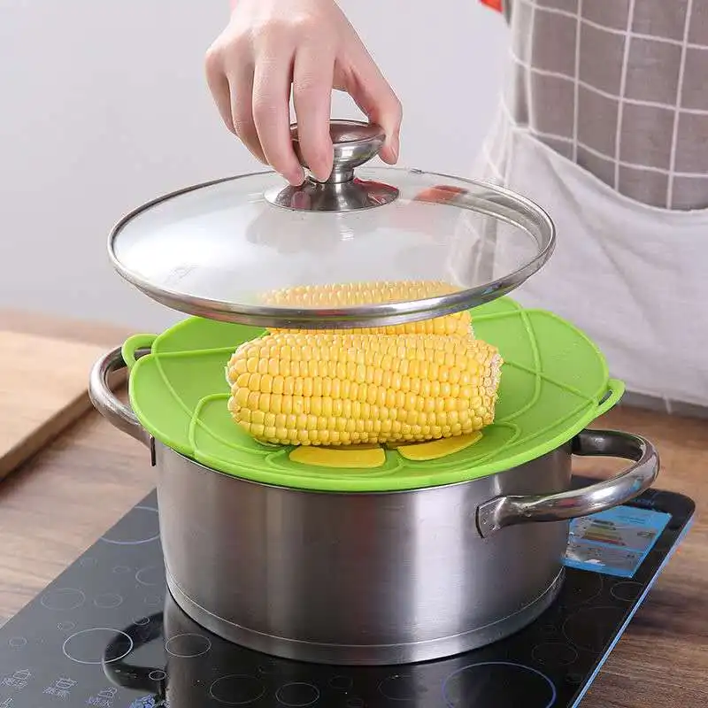 26CM Boil Over Safeguard Cover Silicone Spill Stopper Pot Pan Lid Multi-Function Cooking Tool Kitchen Gadgets | Дом и сад