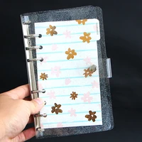 a5a6 creative gypsophila notebook cover pvc binder 6 hole loose leaf shell notebook case