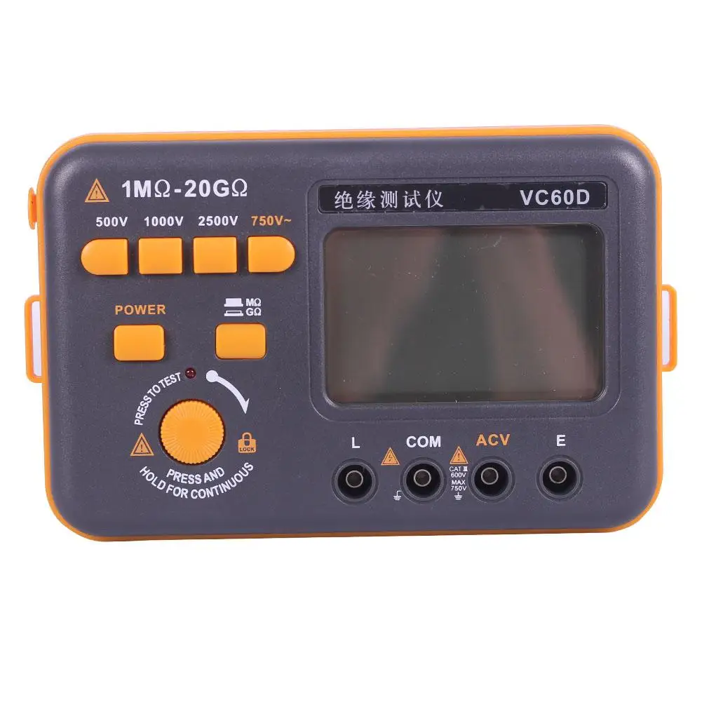 VICTOR VC60D цифровой тестер изоляции Измеритель сопротивления 2500 В