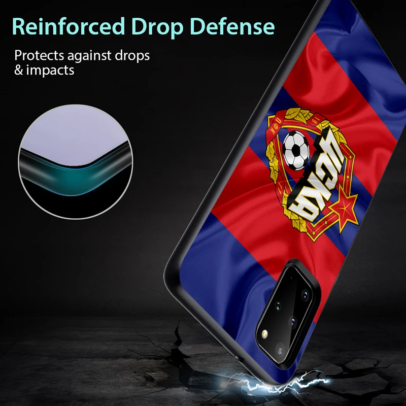 

Hot Russia PFC CSKA for Samsung Galaxy S21 S20 FE Ultra S10 S10e S9 S8 S7 S6 Plus Lite Edge Black Phone Case
