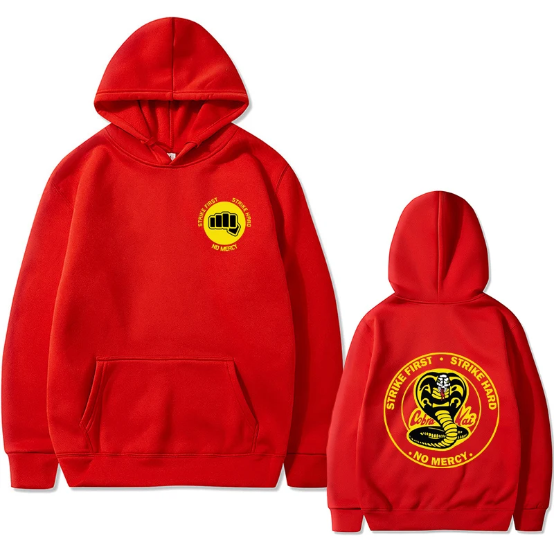 

Cool Fashion Cobra Kai Printed Hoodie Men Casual Harajuku Sweatshirts Autumn Hot Sale Fleece Hoody Warm Hip Hop Streetwear Mens
