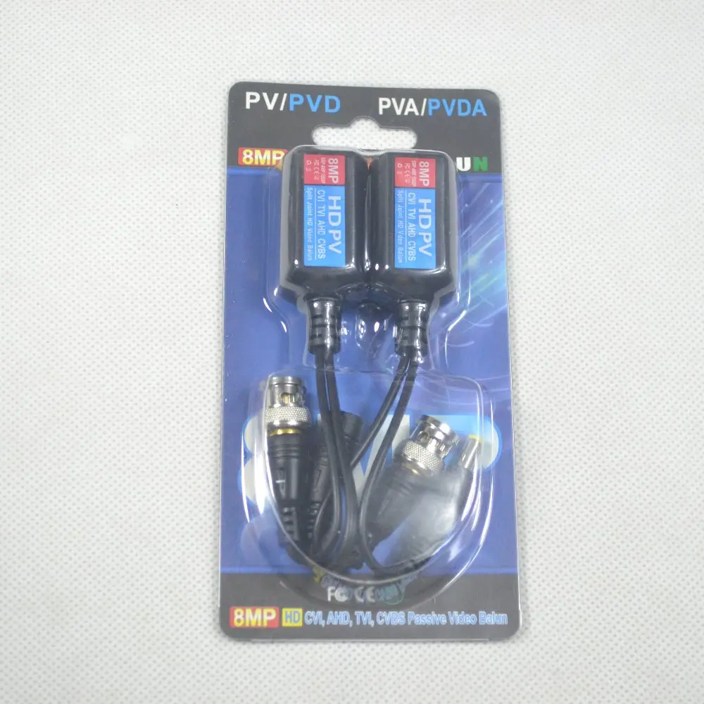 8MP CCTV BNC видео Мощность HD балун HD CVI TVI AHD CVBS CAT5e 6 Защита от перенапряжения 5MP 4MP 3MP 1080P 960P 720P для HD камеры