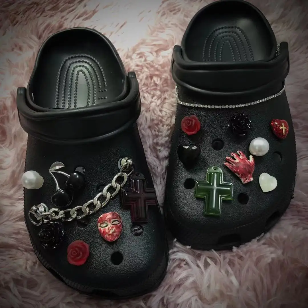 

Модные дизайнерские подвески Croc высокого качества, съемный орнамент, декоративная пряжка, кнопка для обуви, винтажные подвески для Crocs DIY