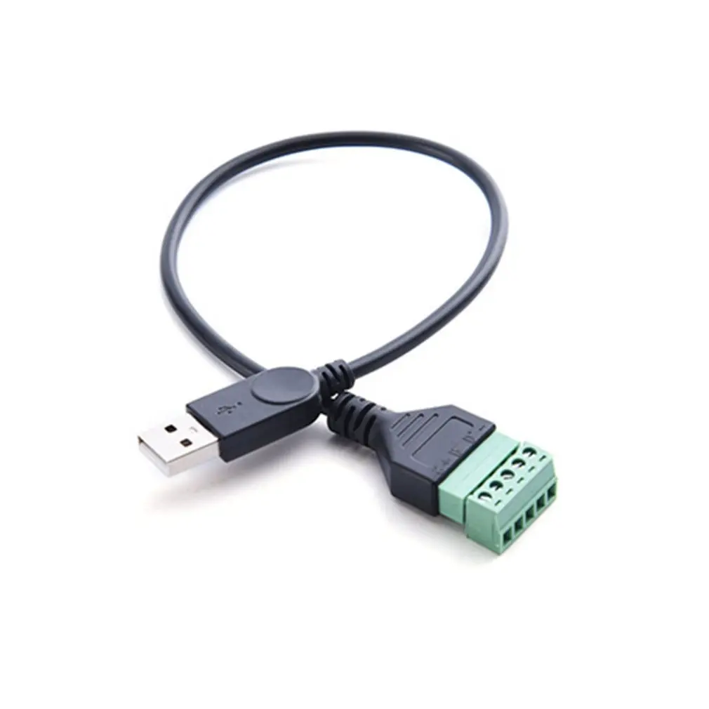 1 шт. 1FT Micro USB 5 контактный 2 0 штекер на винт с защитой терминал без пайки адаптер