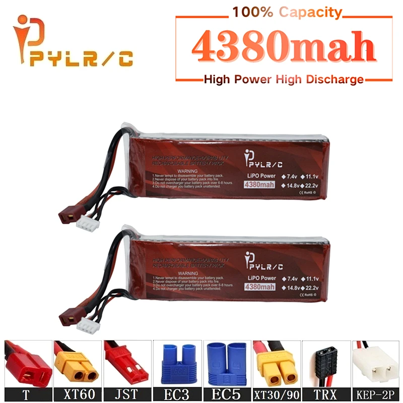 

High Rate 11.1v 4380mAh Lipo Battery For RC Helicopter Parts 3s Lithium battery 11.1v 45C RC Cars Airplanes Drone Battery T/XT60