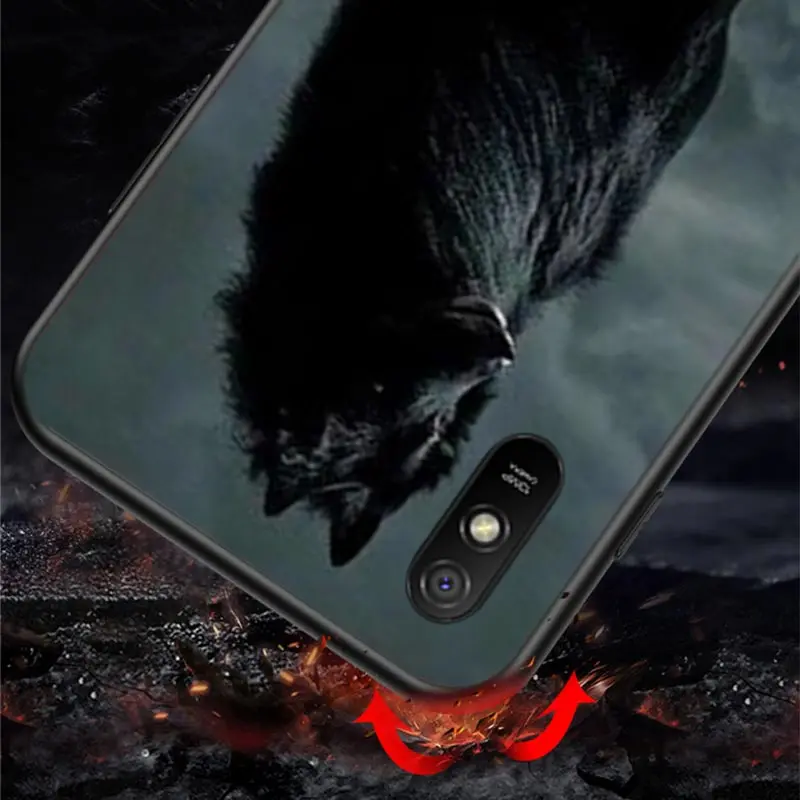 

The Wolf Animal For Xiaomi Redmi 9 9C 9A 9I 9T 10X 8A 8 7A 7 6A 6 5 S2 Y3 Y2 K30 Ultra K20 Pro Black Phone Case