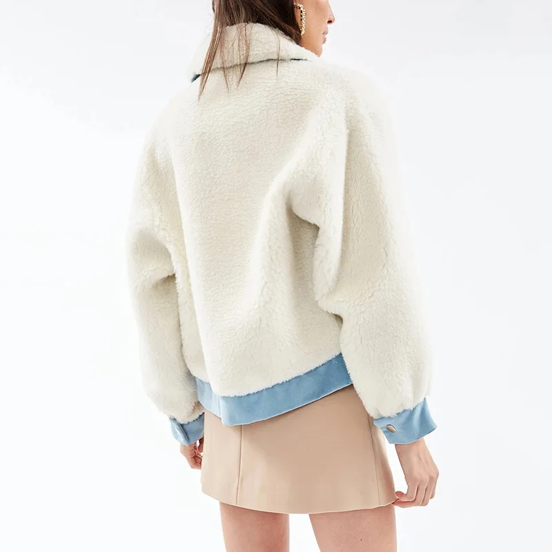 

Autumn Winter White Wool Cardigan Sweater Women 2020 Warm Tops Long Sleeve Loose Sweaters Coat Casual Sweet Button Pocket Jacket