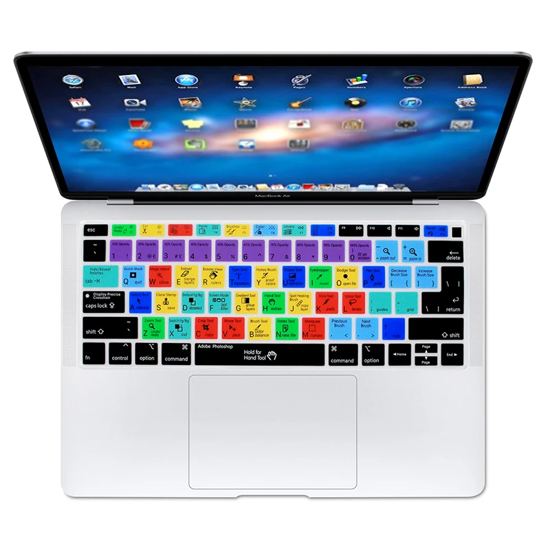 Силиконовый чехол с клавиатурой для MacBook Air 13 дюймов выпуск A1932 дисплеем Retina