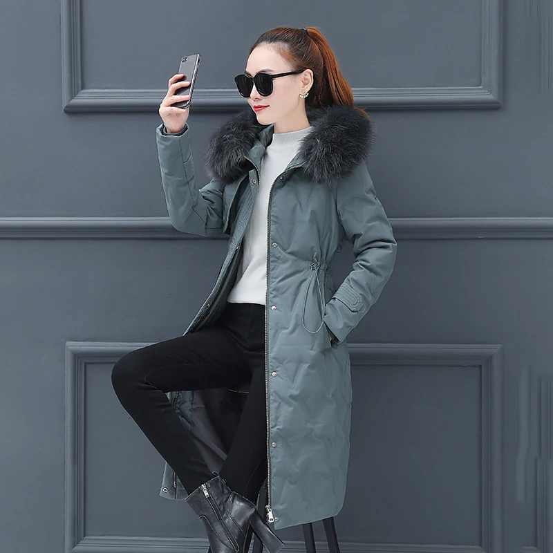 Зимняя женская длинная куртка парки 2020 офисные женские пальто с капюшоном и