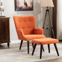 modern 1 set practical reading entertainment sofa orange color tv chair soft for balcony