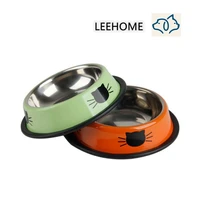 dog cat thick non slip bowl raised height elevated container water anti leak bowl anti leak drinking bottle pet supplies