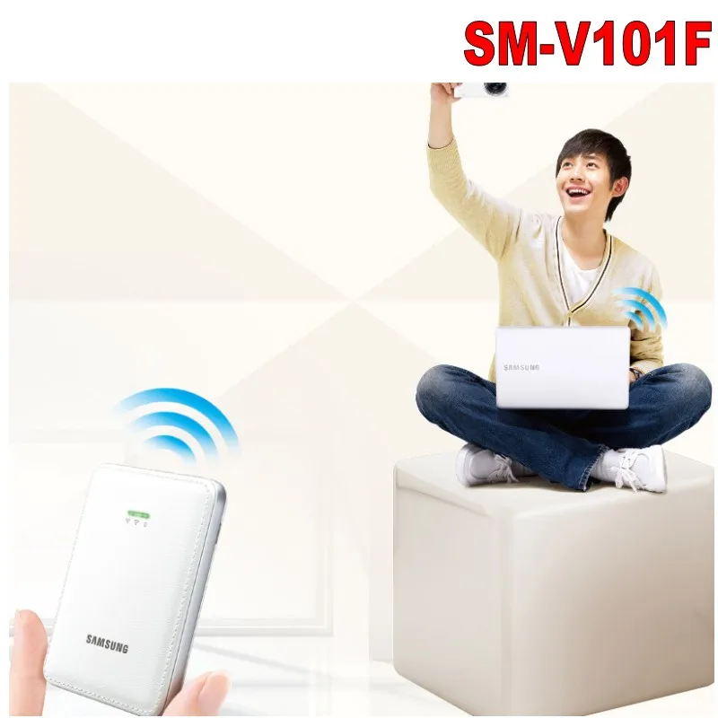 Разблокированный samsung SM-V101F 4G беспроводной маршрутизатор Cat4 150 Мбит/с Мобильная точка доступа Карманный Mifi 4G модем 2600 мАч батарея PK E5573 E5577