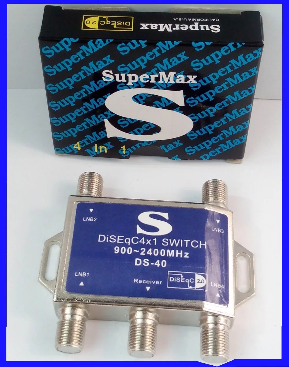 SUPERMAX 4x1 качество 4 в 1 DiSEqC переключатель спутниковый FTA ТВ с lnb конвертером переключатель для спутникового приемника