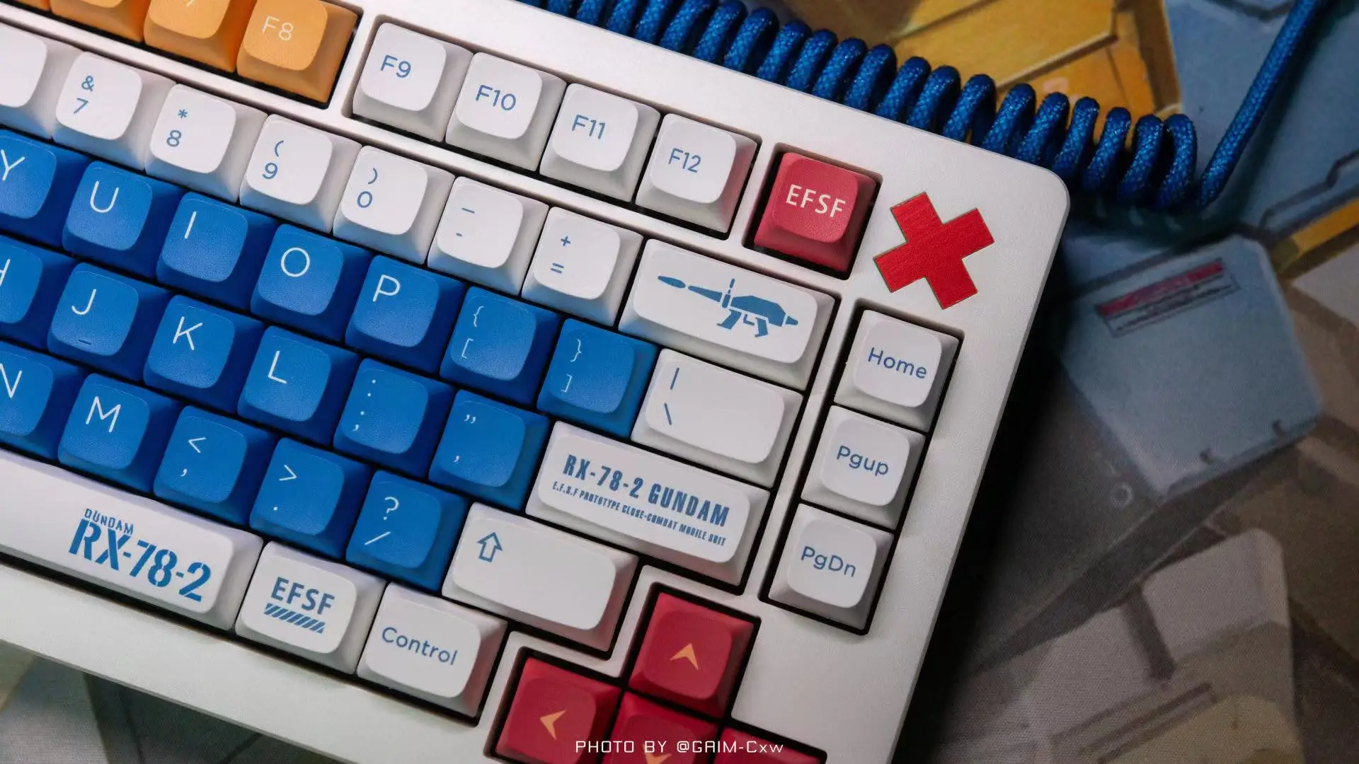 

PBT keycaps 150-Key XDA Profile DYE SUB Personalized Anime Gundam RX-78 Keycap For Cherry MX Switch Mechanical Keyboards