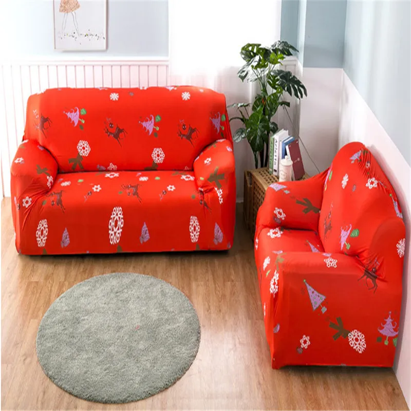 Красный Водонепроницаемый стрейч чехлы для диванов Универсальный плотно кресло