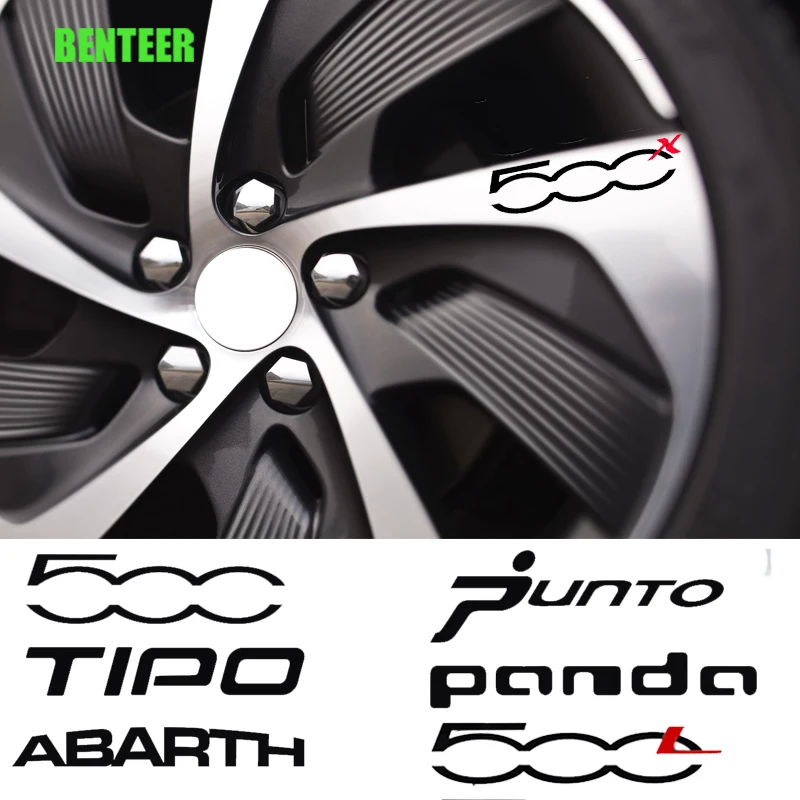 4 шт. автомобиль наклейка на обод колеса для Fiat 500 500X 500L Тип Браво панда ABARTH Punto |