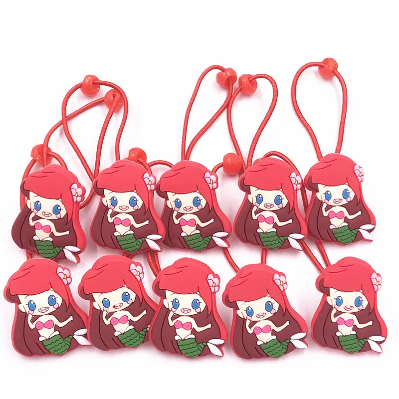 Лидер продаж 10 шт. Резинки для волос принцессы Эльзы и Ариэль с героями