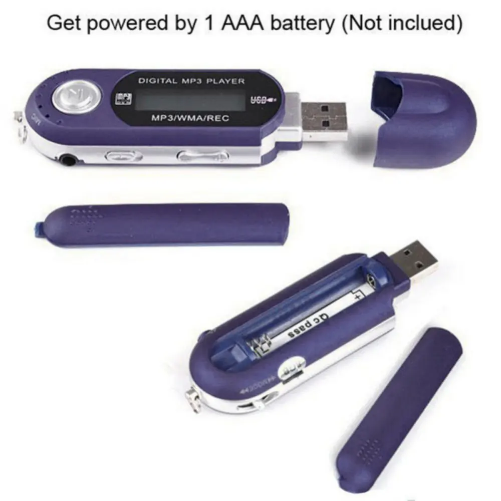 USB MP3-плеер 3 5 мм FM-радио аудио USB-флешка 1 дюйма цифровой ЖК-дисплей миниатюрный