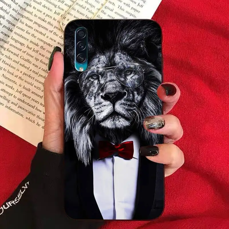 TOPLBPCS Lion Alpha мужской черный ТПУ мягкий чехол для телефона Samsung A10 20s 71 51 10 s 20 30 40 50 70 80