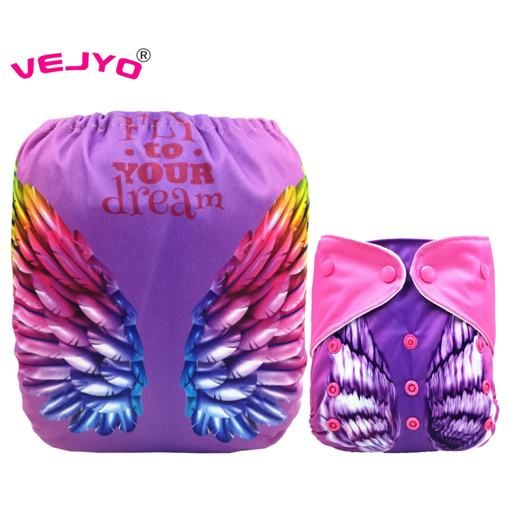 Регулируемые стираемые тканевые подгузники для новорожденных AIO многоразовые