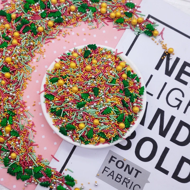 Рождество для украшения с помощью сахара посыпать Перл сахар мяч помадка Diy