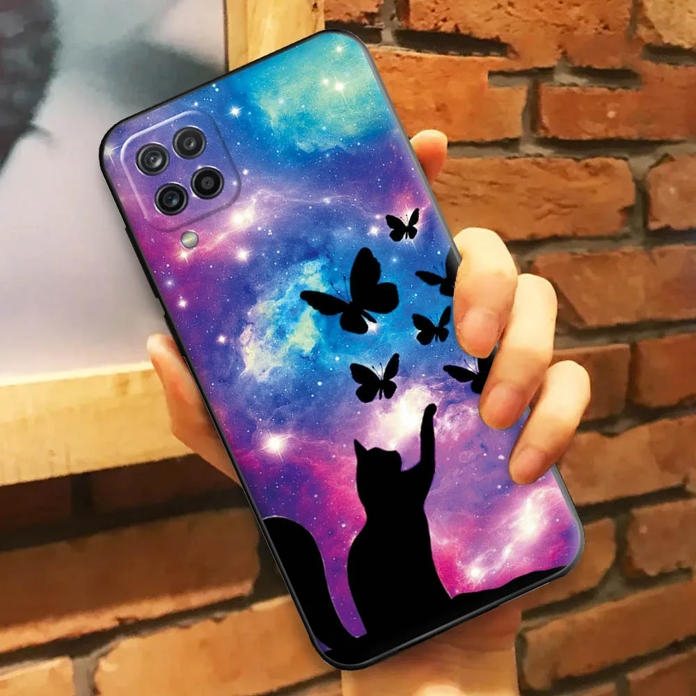 

A12 Case A12 Bumper 6.5 inch Soft TPU Silicone Cover F A12 Case Cartoon Flower Back Cover Coque