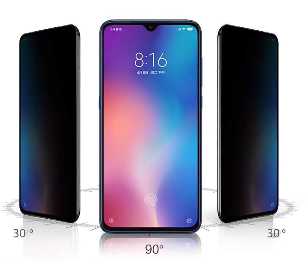 Антишпионское закаленное стекло с полным покрытием для UMIDIGI Power F1 PLAY One Max Защита