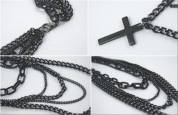 Женское многослойное ожерелье чокер с подвеской крестом|necklace jewelry|fashion jewelryjewelry