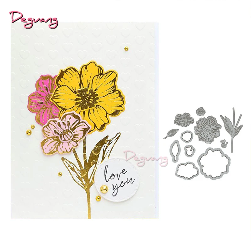 Цветок Металлический вырубной штамп шаблон альбом для вырезок визитная карточка