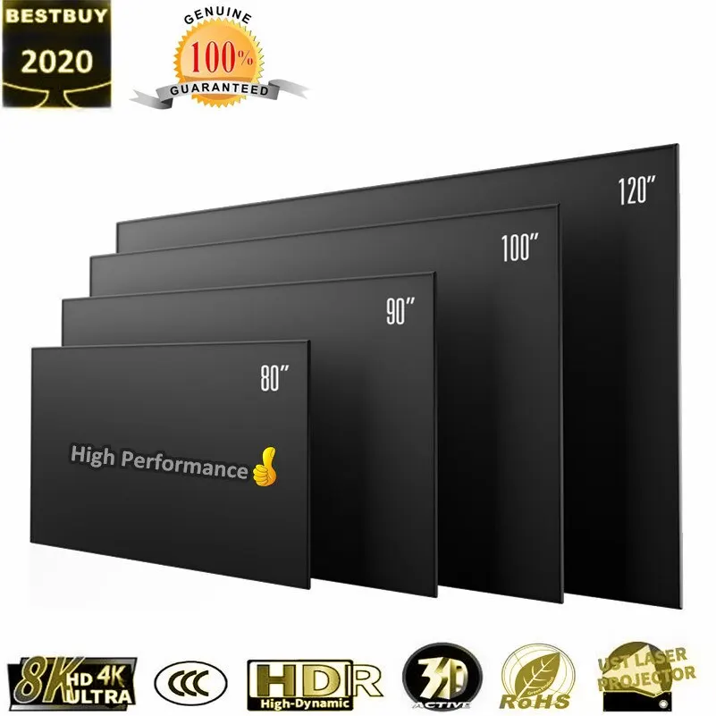 FUTURE 100 Inch 110 Inch 16:9  Ambient Light Rejecting ALR Projection Screen For Ultra Short Throw Projectors