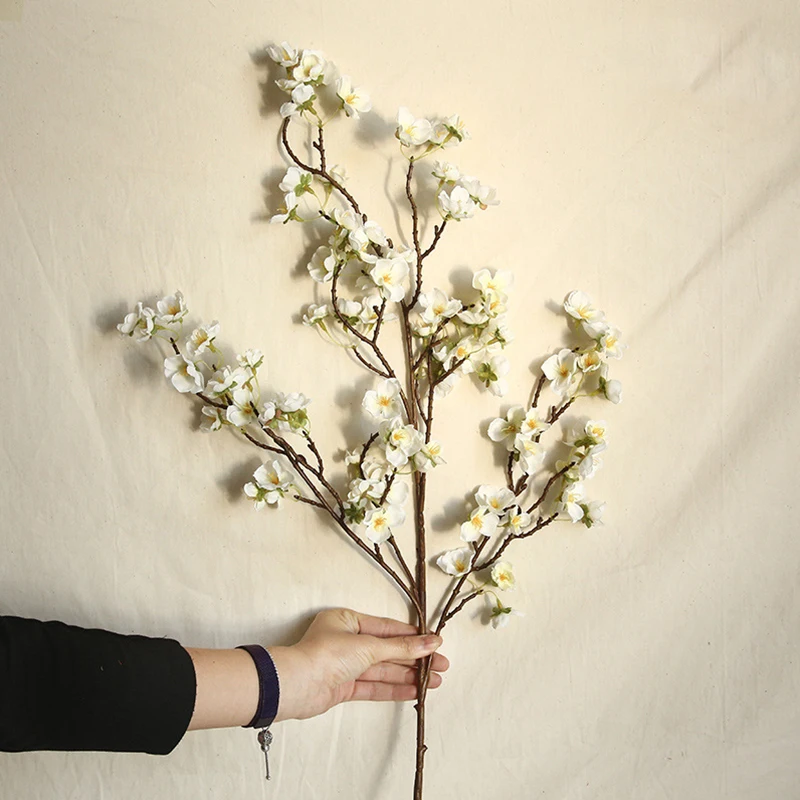 Искусственная вишня весна слива цветение персика ветка Шелковый цветок дерево