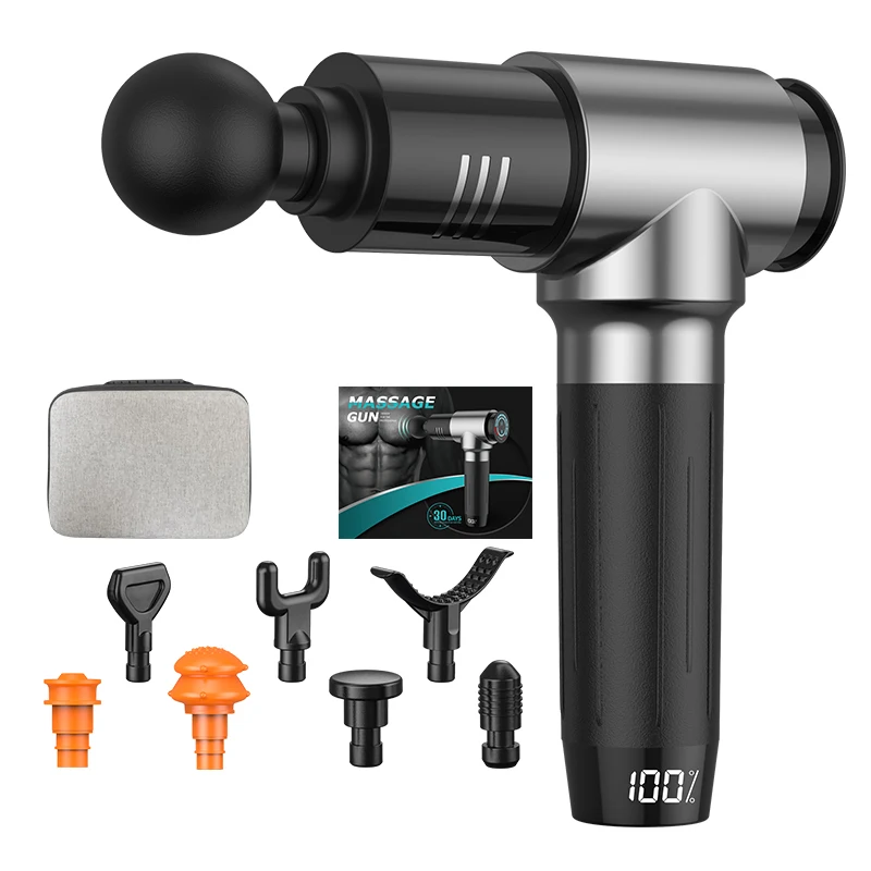 

Massage Gun Deep Tissue Percussion Muscle Massager For Pain Relief 30 Speeds LCD Touch Display Fascia Gun Electric Body Massager