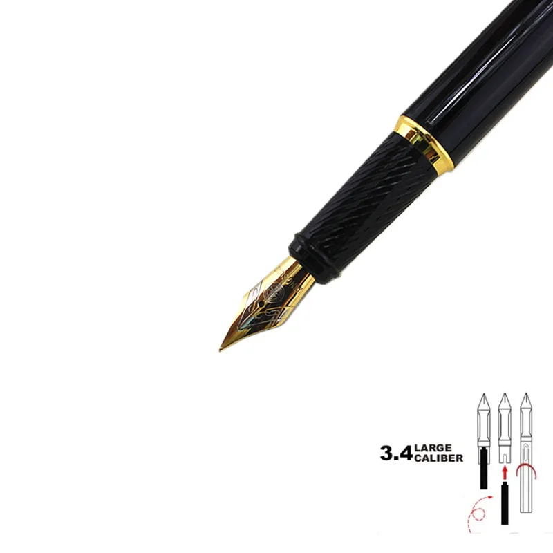 

luxury Wing Sung Fountain Pen Feather Arrow Tungsten Bent Nib /Fine 0.5mm nib classic ink Office school supplies pen
