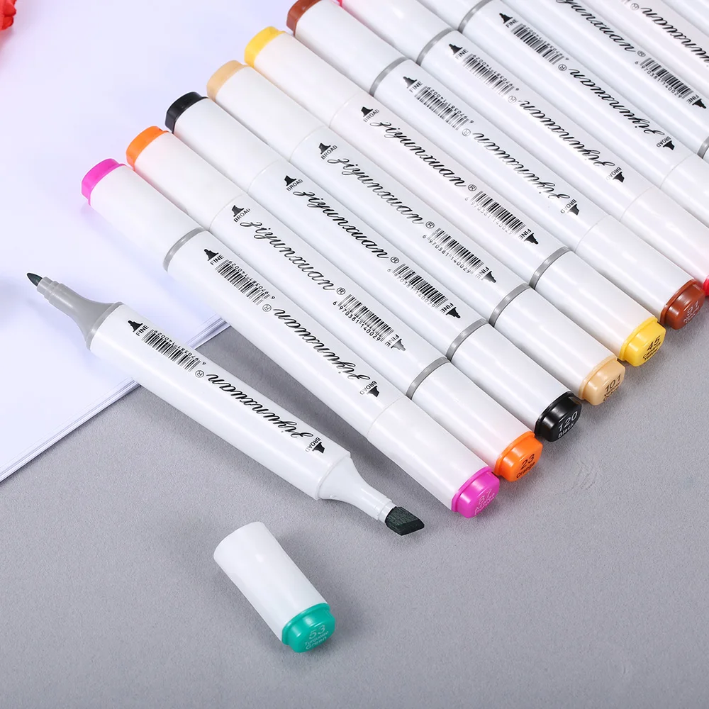 Маркеры с двумя головками для студентов набор из 24 цветных мультяшных