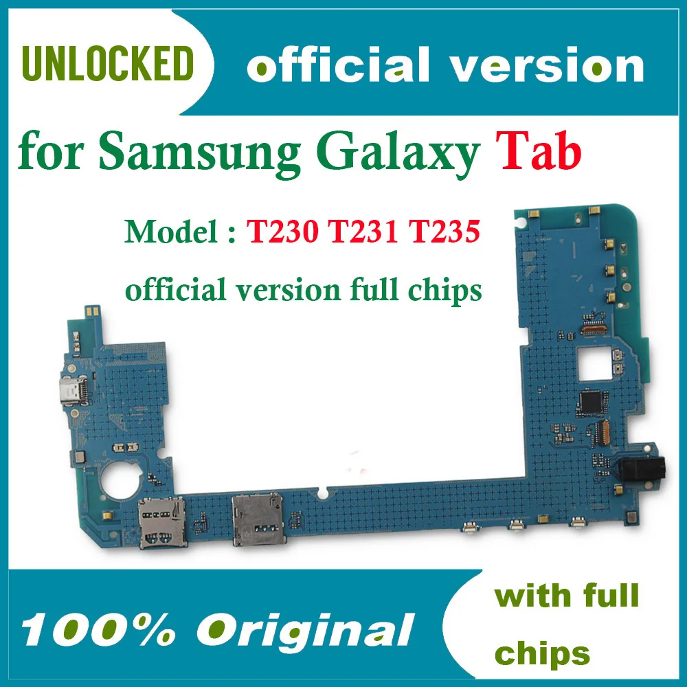 100% полнофункциональная разблокированная материнская плата для Samsung Galaxy Tab 4 T230 T231