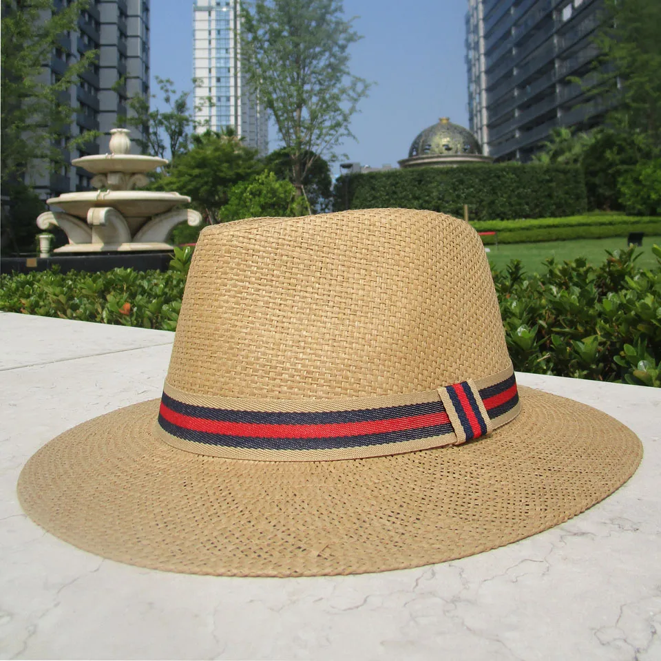 Женская соломенная шляпа с большими полями модная Повседневная Панама для