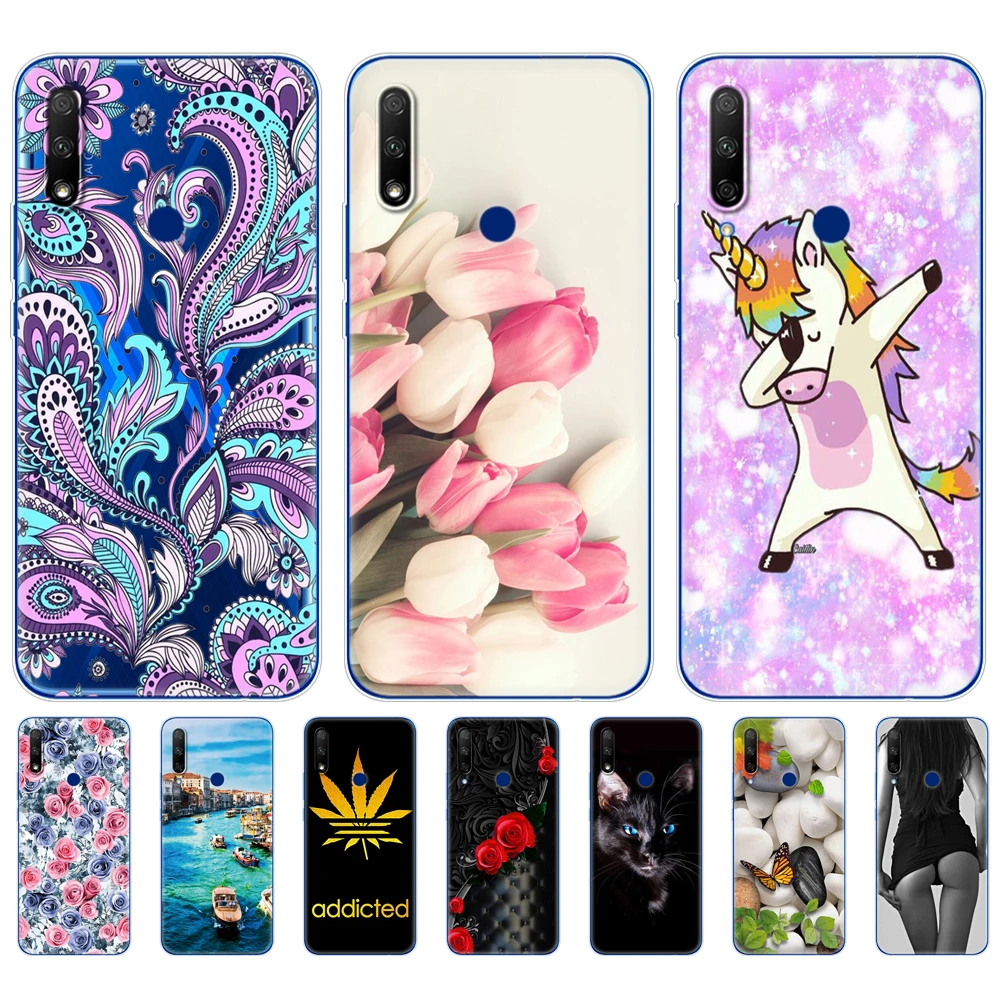 Силиконовый чехол для Honor 9X Global Case bumper Премиум задней панели телефона Huawei Premium STK LX1