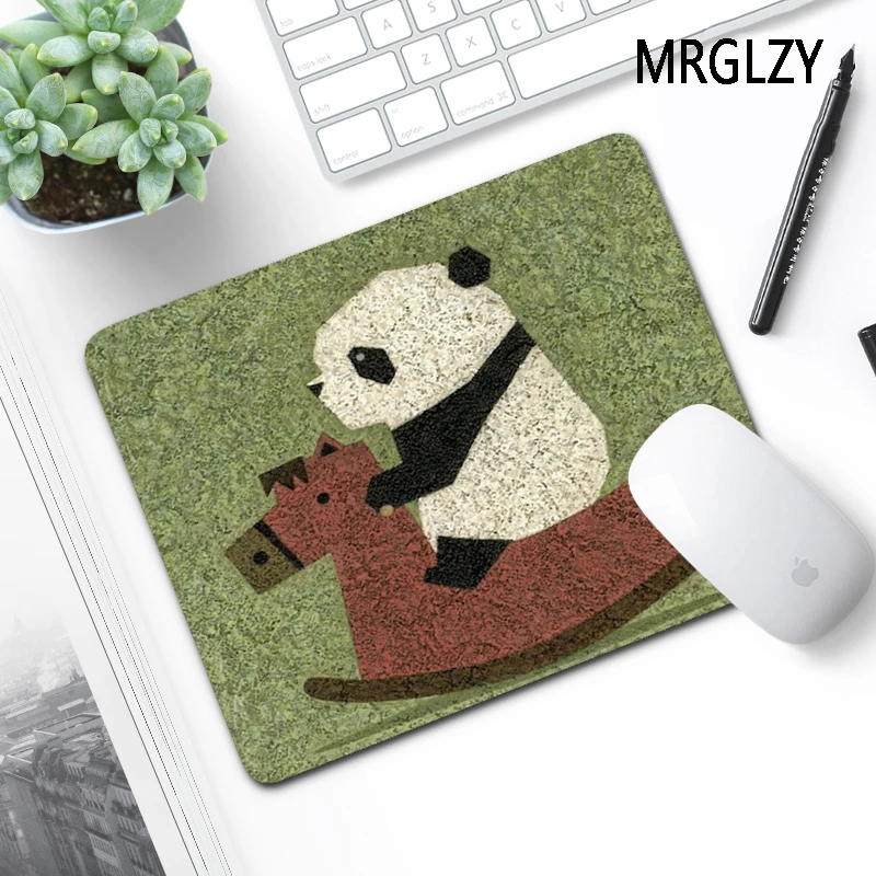 Индивидуальный Забавный коврик для мыши MRGLZY в виде панды несколько размеров