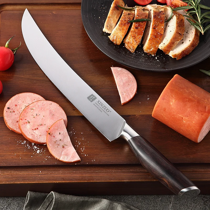 XINZUO Forged Cleaver Knife Carving Fork 1-2PCS Gemany 1.4116 Steel Barbecue Steak Roasting Kitchen Dining Tableware | Дом и сад