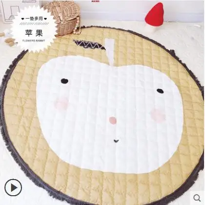 145cm Cotton Reversible Carpet,Pope Woven Carpet Woven Solid Color Round Rug Cushion Circular living Room Bedroom Rug - Цвет: Фиолетовый