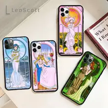 sailor moon tarot card Phone Case for iPhone 11 12 pro XS MAX 8 7 6 6S Plus X 5S SE 2020 XR Soft silicone