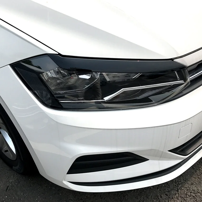 For Volkswagen Polo MK6 2019+ Headlights Eyebrow Eyelids Stickers ABS Trim Cover Accessories Car Styling | Автомобили и мотоциклы