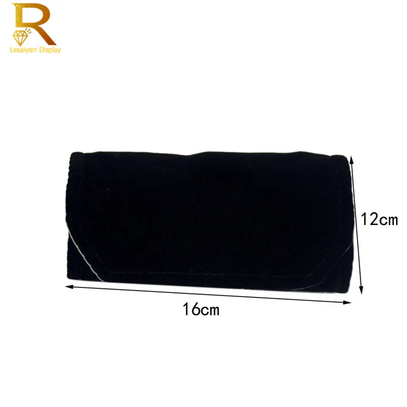 

Superior Jewelry Carrying Portable Pouch Velvet Fabric For Ring Earring Bracelet Necklace Storage Roll Bag For Traval 4 Styles