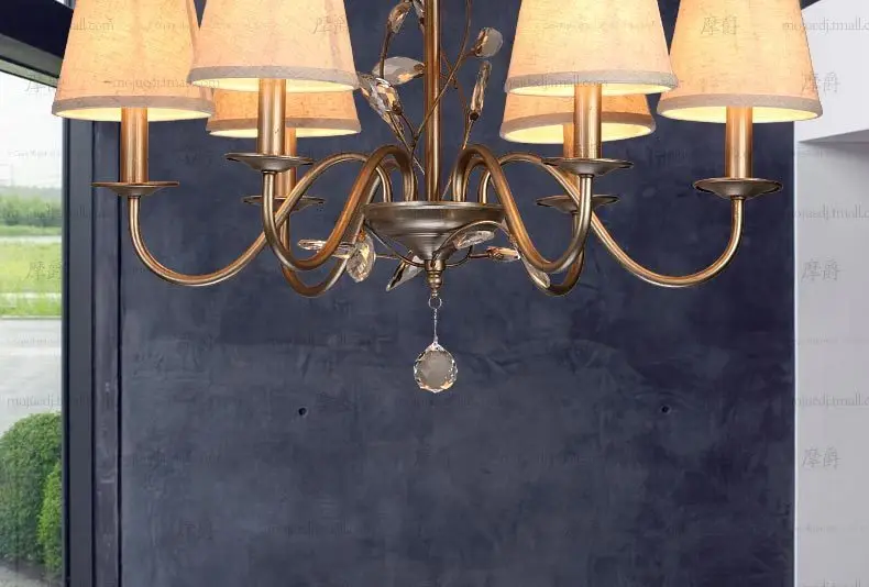 

Simple American Iron Chandelier Lampadario Chandelier Lustre dining room lamp